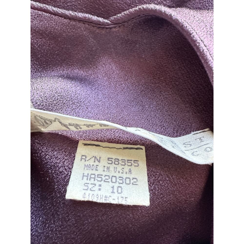 Vintage Eileen West Purple Midi Cocktail Dress Size XS XSmall - Picture 5 of 6